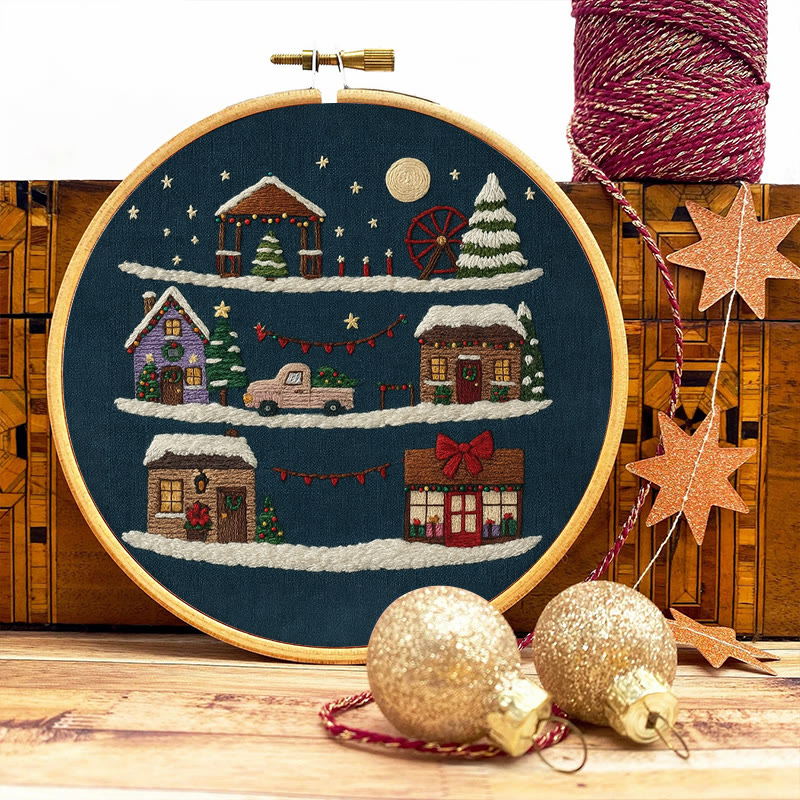 Rubbyoo Embroidery Kit - Christmas Eve | Christmas Home Ornament | Holiday Handmade Craft  - image 2