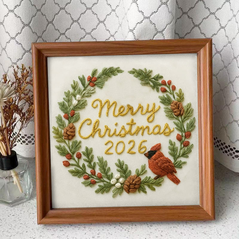 Rubbyoo Embroidery Kit - Merry Christmas | Unique Christmas Handicraft | New Year Gifts For Friends - Embroidery Kit Plus An Extra Frame - image 9