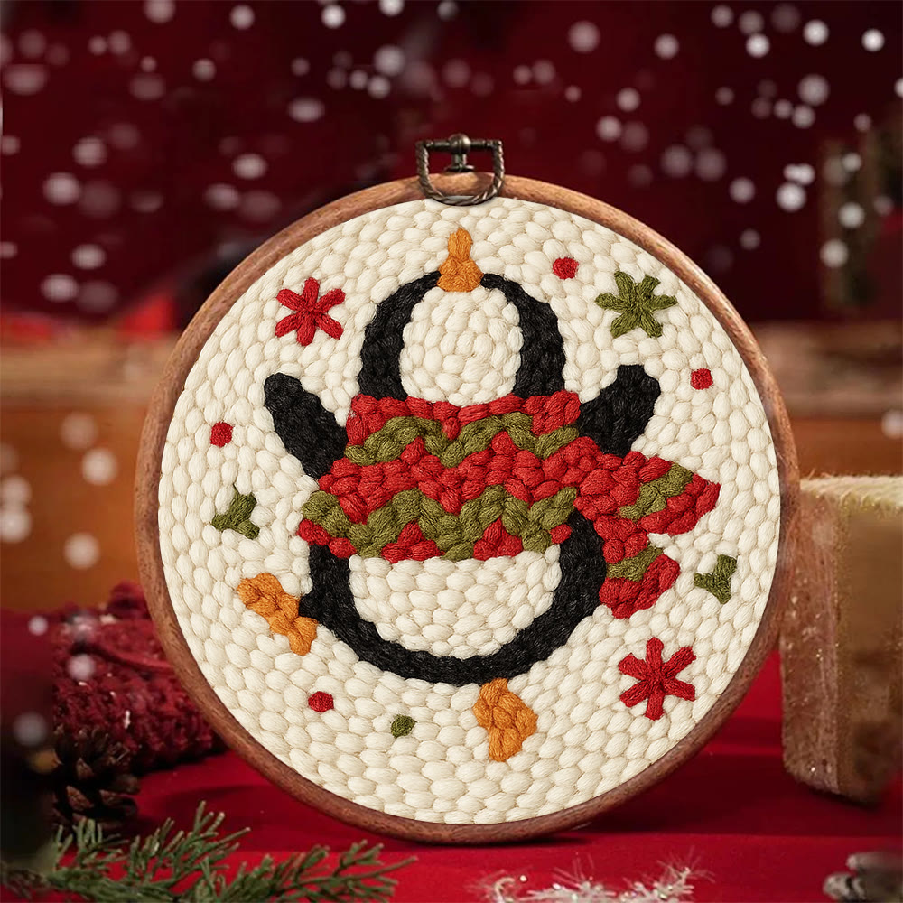 Dancing Penguin Punch Needle Kit - Easy Decorative Handicraft | Perfect Christmas Gifts  - image 2
