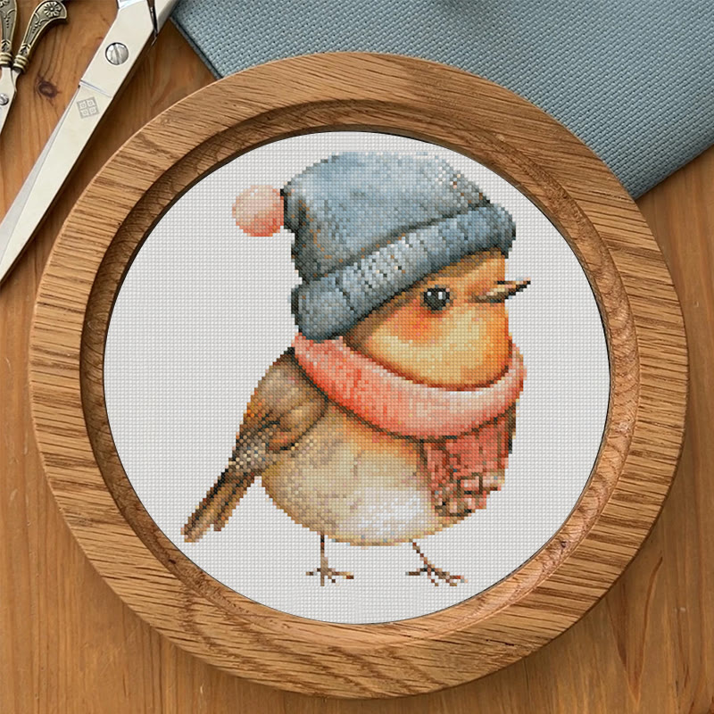  Cross Stitch Kit - Lovely Chick | Winter Room Ornament  | Handmade Animal Craft  - image 3