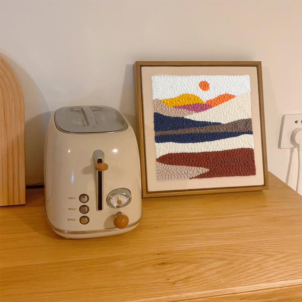 Desert Sunrise Square Punch Needle Kit - Beautiful Landscape Craft | Easy Needlework For Beginner - image 10