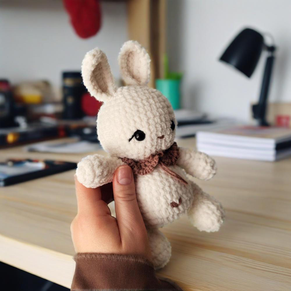 Diy Handmade Lovely Bunny Crochet Kit - Fashion Bag Pendant | Handmade Baby Toys  - image 2