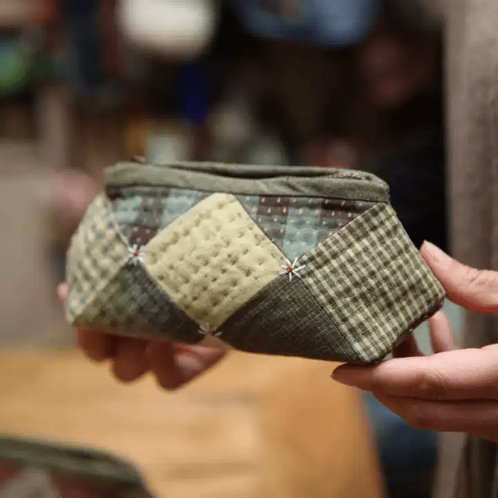 Embroidery Storage Bag  Kits | Handmade Creative Glasses Case | Diy Zipper Pencil Case  - green - image 4