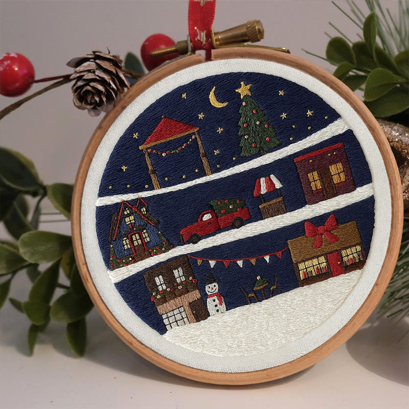 Rubbyoo Embroidery Kit - Wonderful Christmas Eve | Unique Christmas Gifts | Christmas Tree Ornaments - image 2