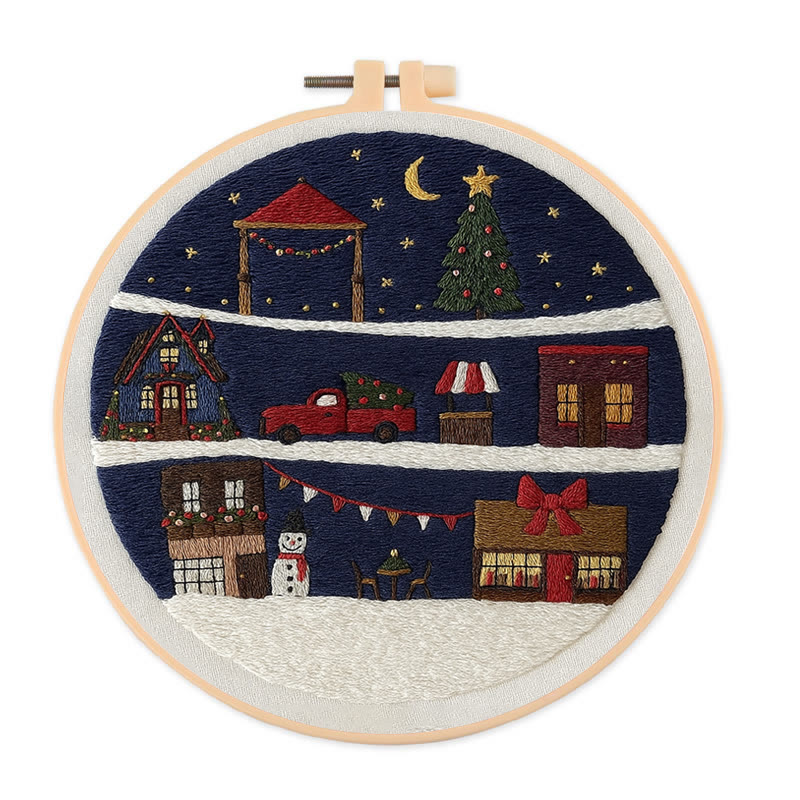 Rubbyoo Embroidery Kit - Wonderful Christmas Eve | Unique Christmas Gifts | Christmas Tree Ornaments - 20*20cm - image 1
