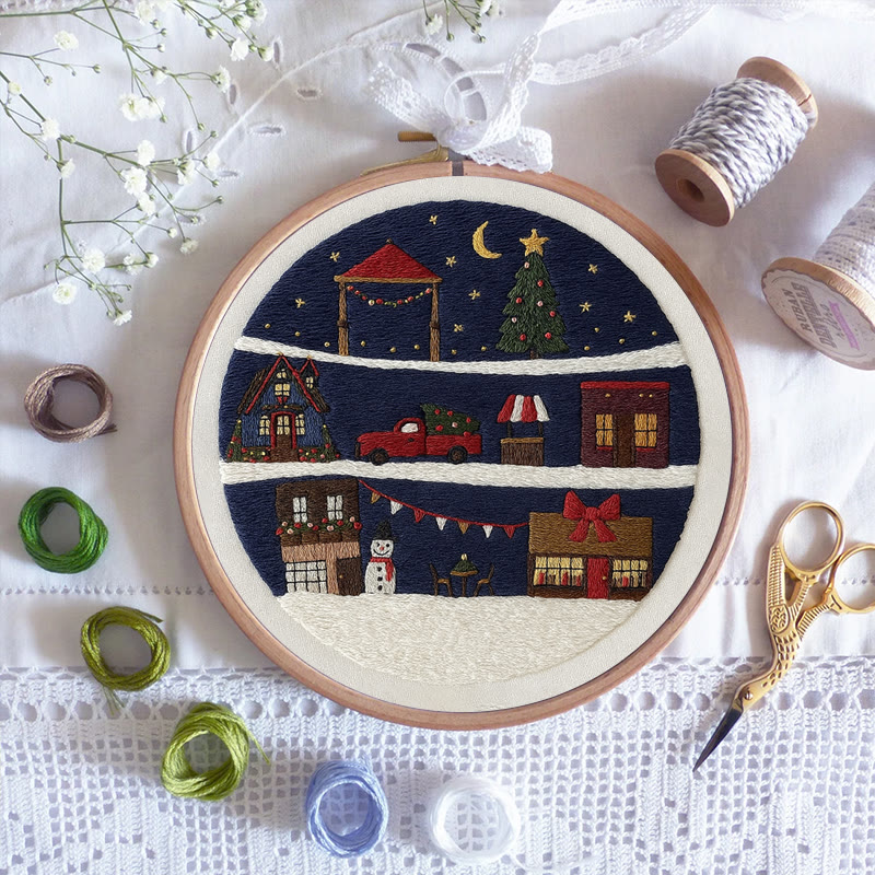 Rubbyoo Embroidery Kit - Wonderful Christmas Eve | Unique Christmas Gifts | Christmas Tree Ornaments - image 6