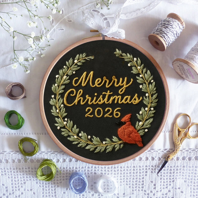 Rubbyoo Embroidery Kit - Marry Christmas Celebration | New Year Handicraft | Festive Hanging Decoration - image 2