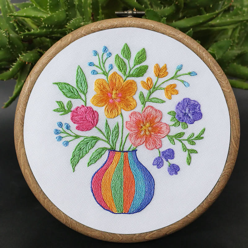 Rubbyoo Embroidery Kit -  Vibrant Flowers | Nice Gifts For Flower Lovers | Perfect For Beginners  - image 3