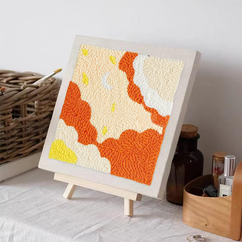 Abstract Art Square Punch Needle Kit - Unique  Handmade Craft  | Stylish Wall Decoration  - image 3