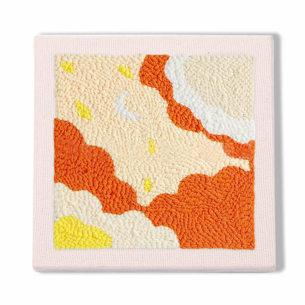 Abstract Art Square Punch Needle Kit - Unique  Handmade Craft  | Stylish Wall Decoration  - 25*25 - image 1