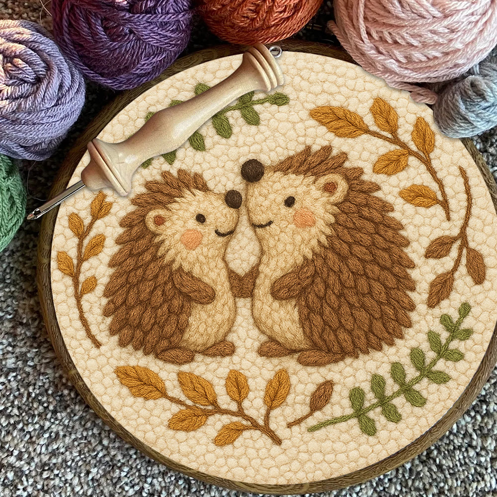 Heartwarming Hedgehog Punch Needle Kit - Cute Animal Handicraft | Perfect Needlework For Craft Lovers - image 3