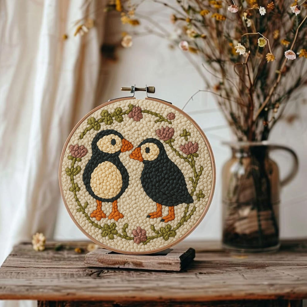 Little Penguins Punch Needle Kit - Diy Animal Handicraft  | Easy Needle Artwork - image 9