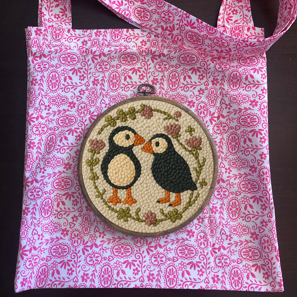 Little Penguins Punch Needle Kit - Diy Animal Handicraft  | Easy Needle Artwork - image 11