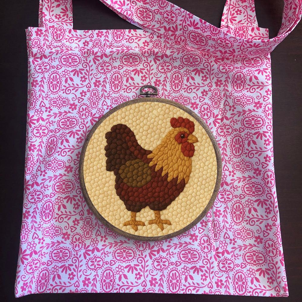  Rooster Punch Needle Kit - Perfect Craft For Animal Lovers | Handmade Beginner Set - image 10