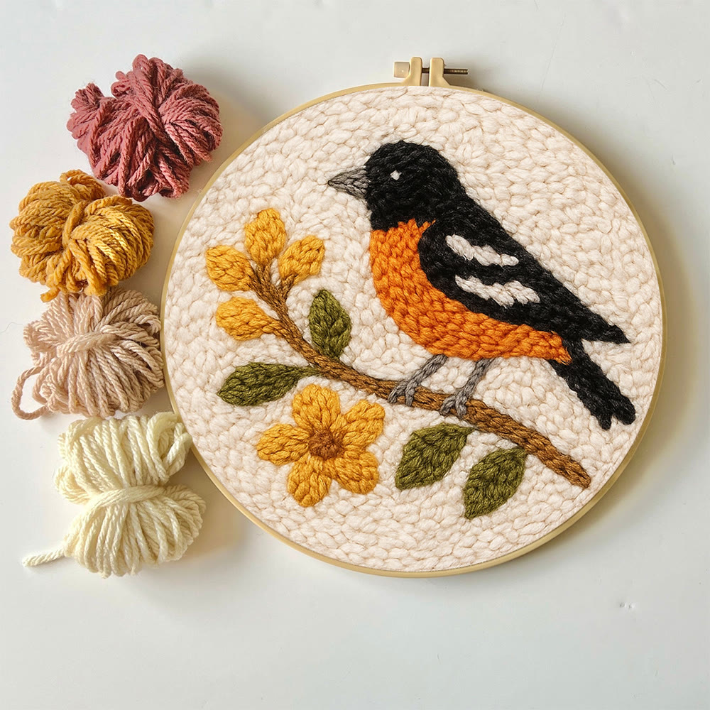 Oriole Bird Punch Needle Kit - Decorative Gift For Housewarming | Perfect Craft For Bird Lovers - image 7
