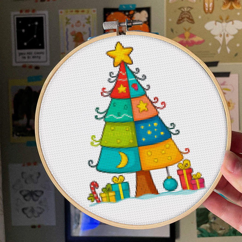  Cross Stitch Kit - Stylish Christmas Tree | Holiday Handmade Gifts | Nice For Christmas Decoration - image 2