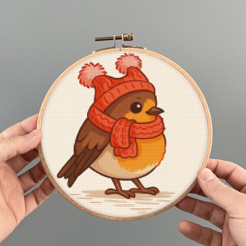  Cross Stitch Kit - Winter Bird | Adorable Animal Craft | Diy Handmade Needlework - image 8
