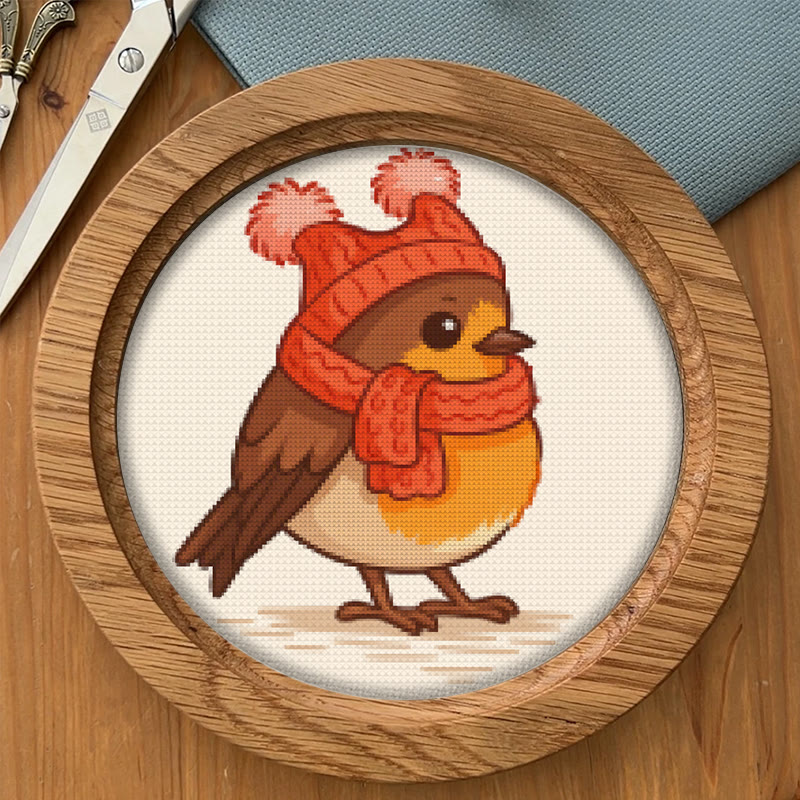  Cross Stitch Kit - Winter Bird | Adorable Animal Craft | Diy Handmade Needlework - image 7