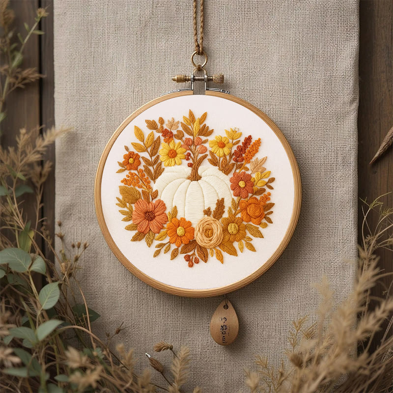 Rubbyoo Embroidery Kit - Autumn Pumpkin |  Perfect  Fall Craft | Halloween Decor Project - image 6