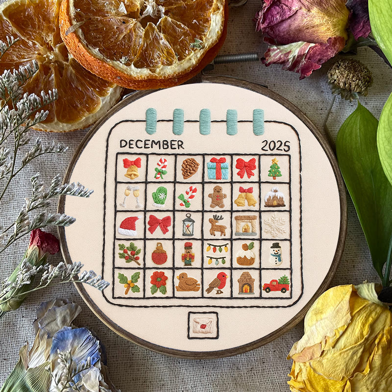 Rubbyoo Embroidery Kit - December Calendar | Christmas Home Decoration | Perfect Gifts For Crafters - image 2