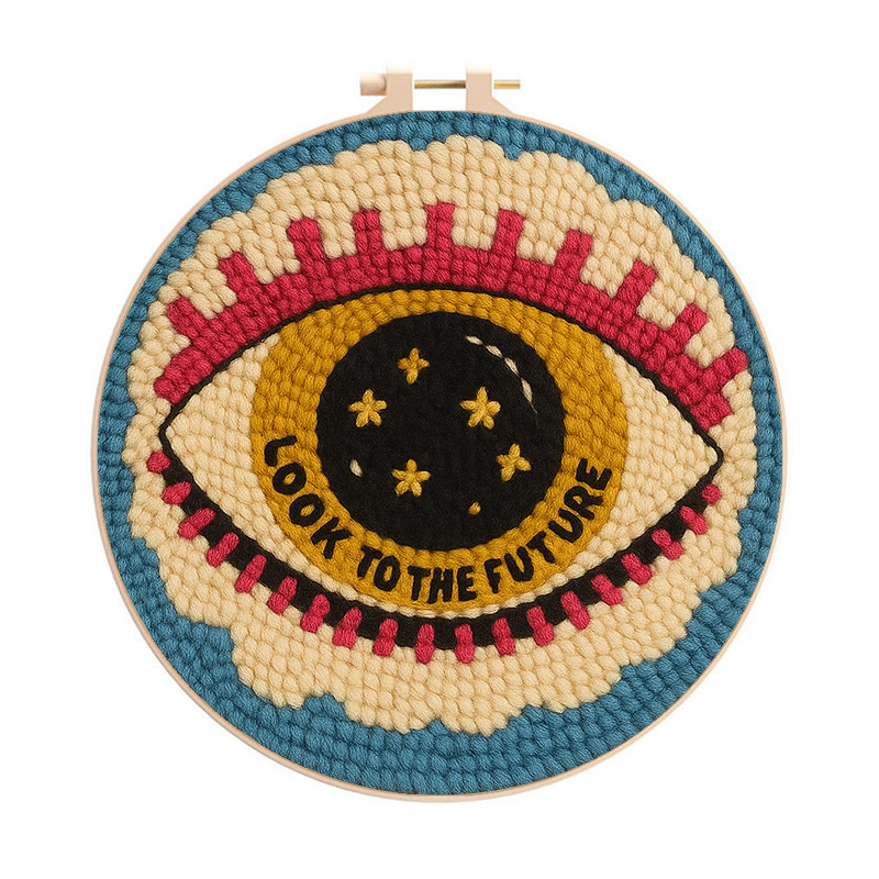 Look To The Future Punch Needle Kit - Decorative Needle Craft | Handmade Birthday Gifts For Friends  - 20cm*20cm - image 1