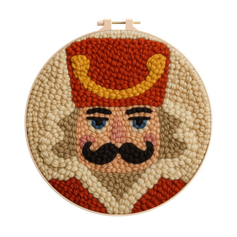 Christmas Soldier Punch Needle Kit - Christmas Tree Decor | Easy Handmade Craft - 20cm*20cm - image 1