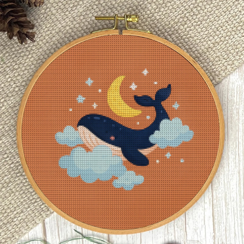  Cross Stitch Kit - Whale In The Cloud | Easy Needlework Craft | Perfect For Home Decor - image 6