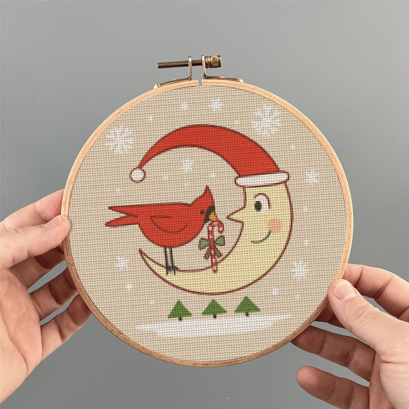  Cross Stitch Kit - Christmas Eve | Christmas Cardinal Needlework | Diy Festival Gifts - image 2