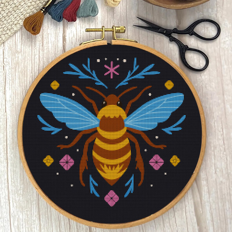  Cross Stitch Kit - Fantasy Bee | Diy Insect Handicraft | Unique Hanging Ornament  - image 2