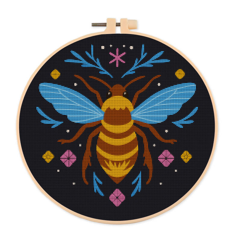  Cross Stitch Kit - Fantasy Bee | Diy Insect Handicraft | Unique Hanging Ornament  - 20×20cm - image 1