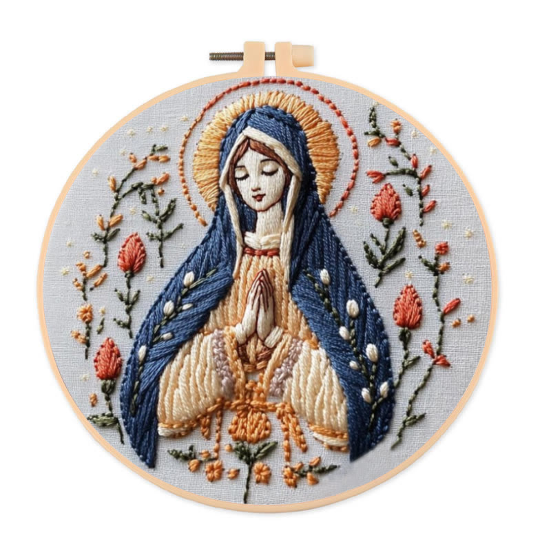 Rubbyoo Embroidery Kit - Virgin Mary | Catholic Religious Handicraft | Perfect For Christian Gift  - 20*20cm - image 1