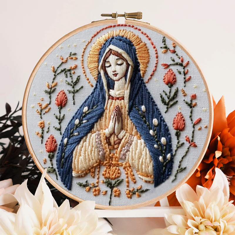 Rubbyoo Embroidery Kit - Virgin Mary | Catholic Religious Handicraft | Perfect For Christian Gift  - image 3