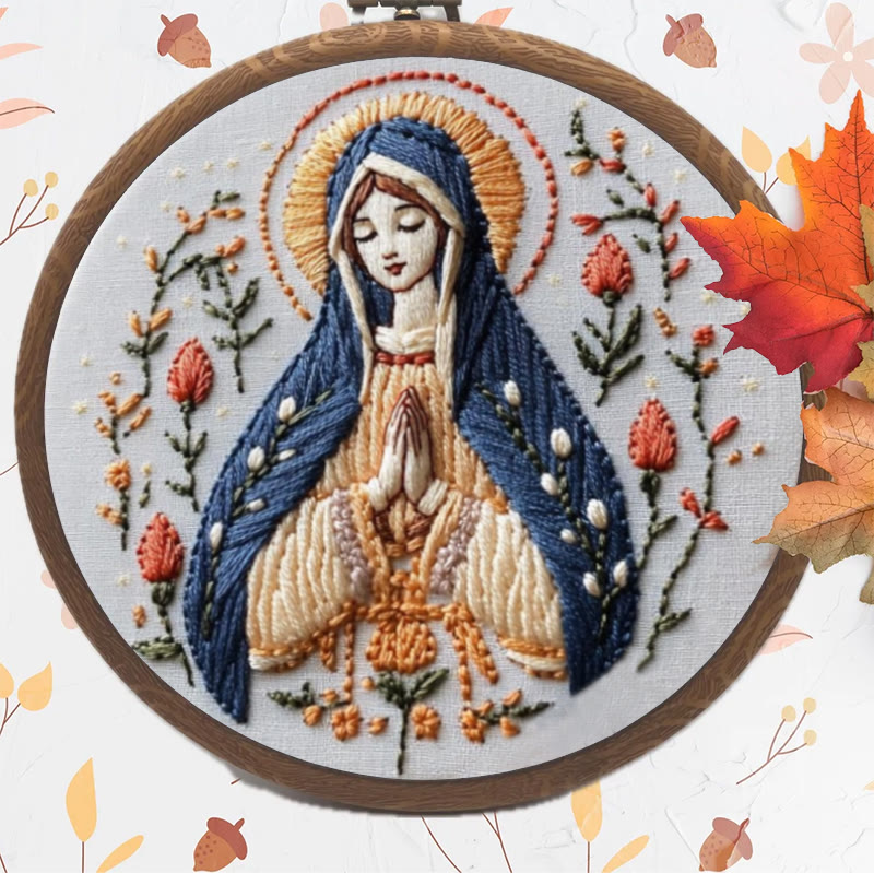 Rubbyoo Embroidery Kit - Virgin Mary | Catholic Religious Handicraft | Perfect For Christian Gift  - image 2