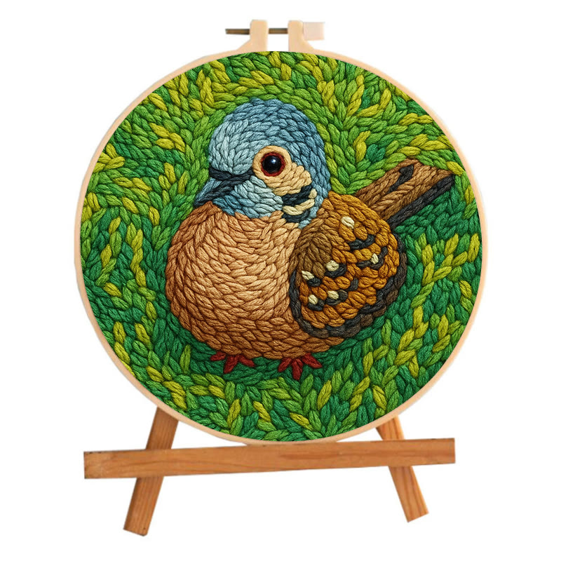 Little Sparrow Punch Needle Kit - Animal Yarn Craft | Relaxing Handmade Artwork - image 10