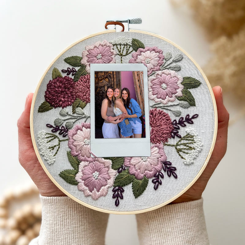Rubbyoo Embroidery Photo Frame Kit - Blooming Moment | Diy Floral Craft | Perfect Gifts For Wedding  - image 5