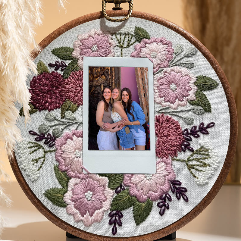 Rubbyoo Embroidery Photo Frame Kit - Blooming Moment | Diy Floral Craft | Perfect Gifts For Wedding  - image 3