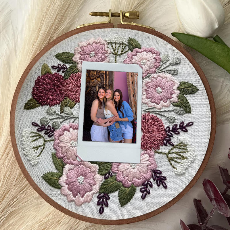Rubbyoo Embroidery Photo Frame Kit - Blooming Moment | Diy Floral Craft | Perfect Gifts For Wedding  - image 2
