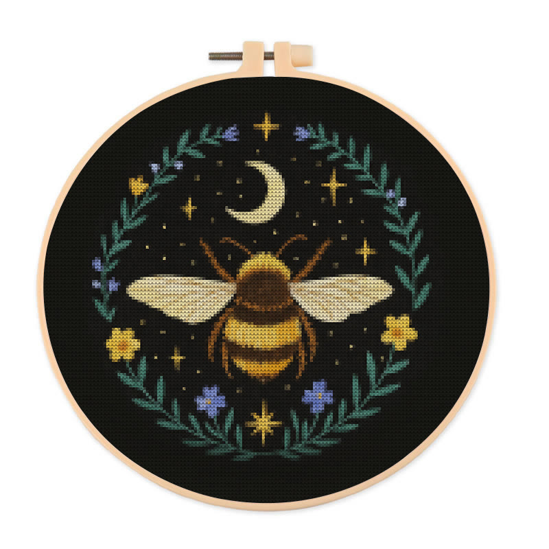  Cross Stitch Kit - Bumblebee | Insects Handmade Needlework | Perfect For Home Decor - 20×20cm - image 1