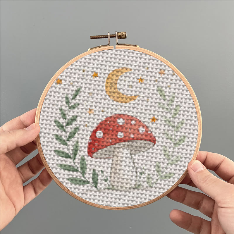  Cross Stitch Kit - Red Mushrooms |  Needlepoint Arts Crafts | Gifts For Diy Enthusiasts - image 2
