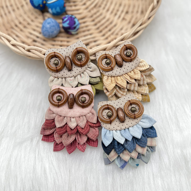 Embroidery  Owl Brooch Kit | Handmade Sewing Artwork | Nice Craft As Birthday Gifts - image 2
