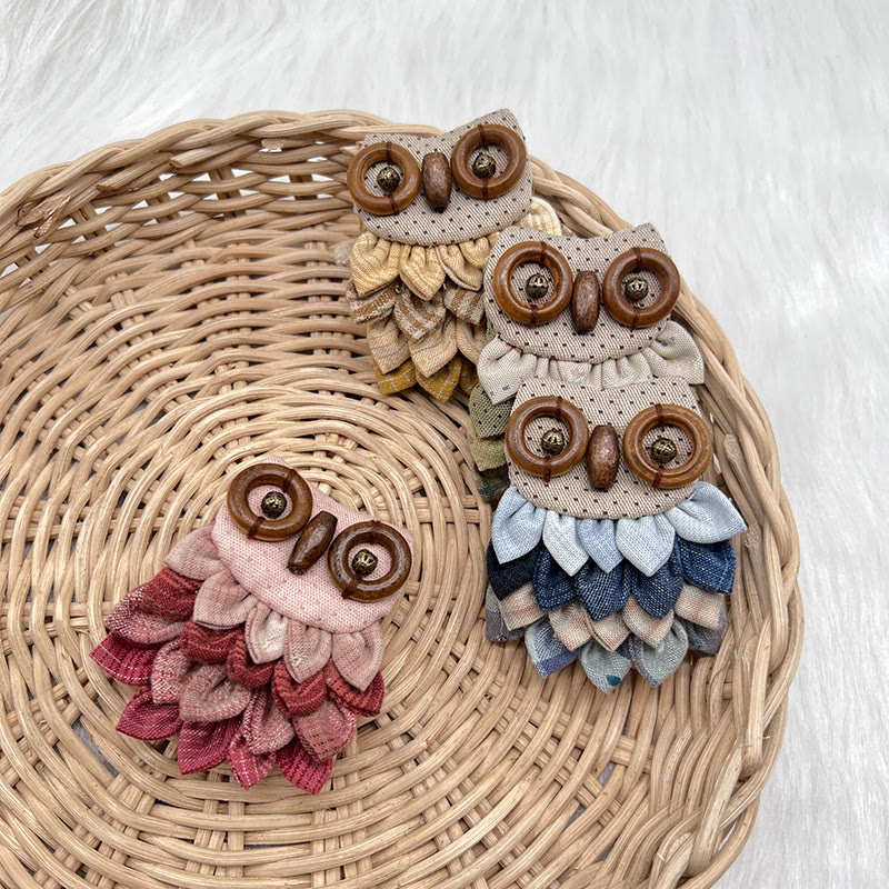 Embroidery  Owl Brooch Kit | Handmade Sewing Artwork | Nice Craft As Birthday Gifts - image 1