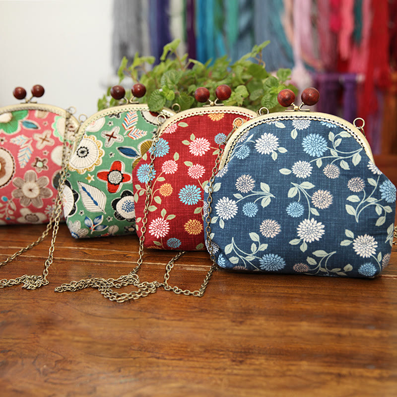 Embroidery Kiss Lock Bag Kit | Floral Crossbody Bag  | Diy Needlework Gifts  - image 1