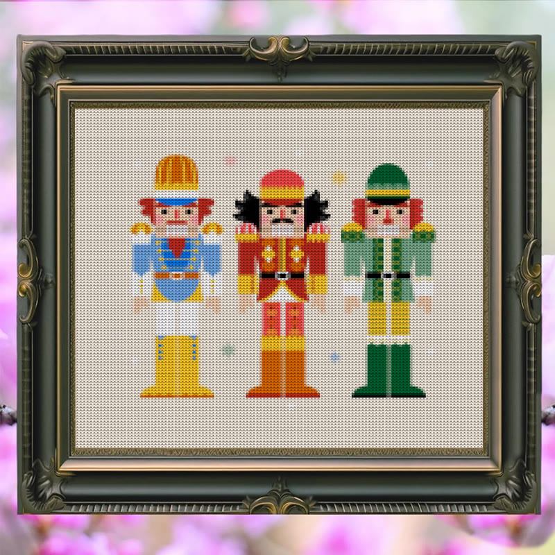 Cross Stitch Kit - Nutcracker Soldiers | Diy Handmade Artwork | Christmas Home Ddecor - image 4