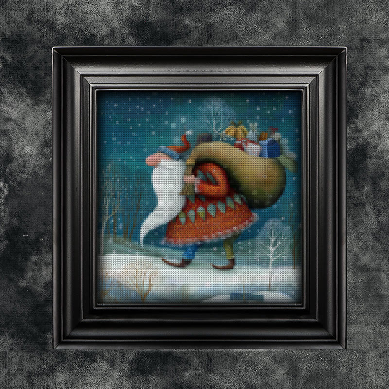 Cross Stitch Kit - Kindness Santa Claus | Christmas Hanging Craft | Unique Christmas Collection  - image 2