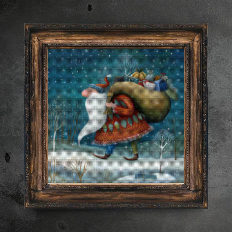 Cross Stitch Kit - Kindness Santa Claus | Christmas Hanging Craft | Unique Christmas Collection  -  Kindness Santa Claus - image 1