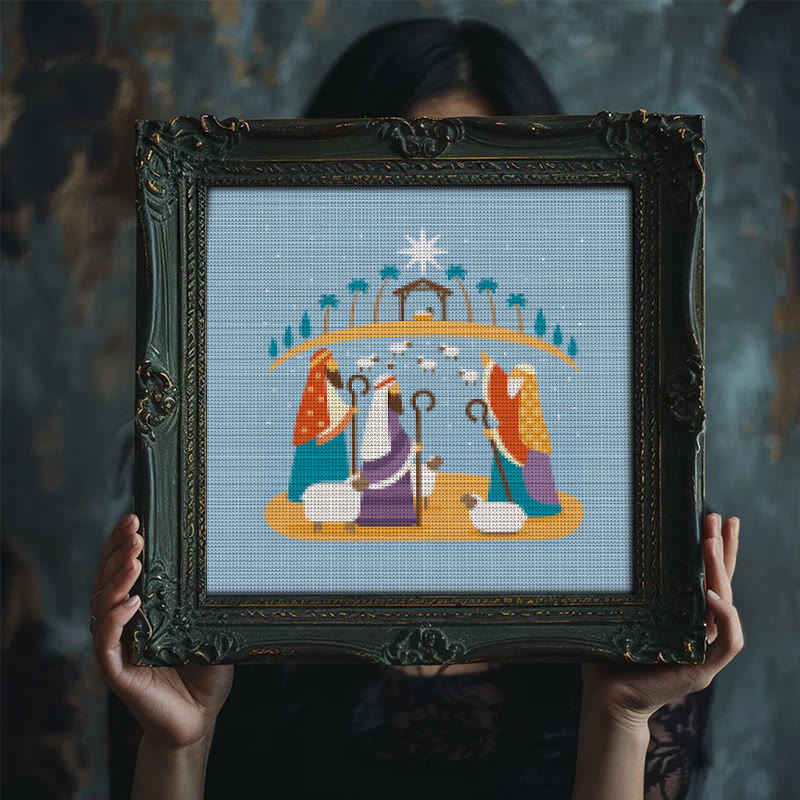 Cross Stitch Kit - Nativity Scenes | Merry Christmas Gift | Holy Needlepoint Ornament - image 3