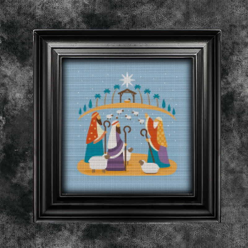 Cross Stitch Kit - Nativity Scenes | Merry Christmas Gift | Holy Needlepoint Ornament - image 2