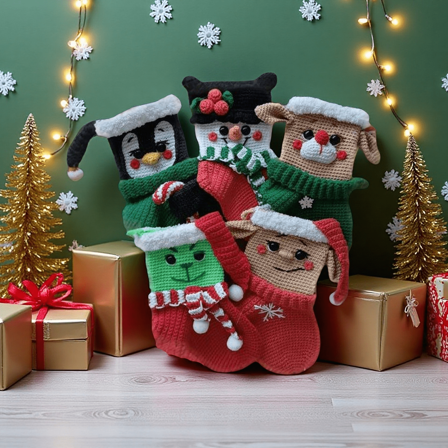 Diy Handmade Christmas Stocking Crochet Kit - Unique Christmas Tree Decor | Perfect Holiday Gifts  - image 1