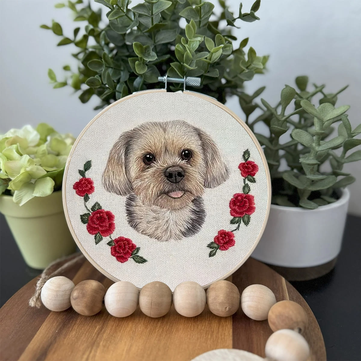 Rubbyoo Embroidery Kit - Puppy With Roses | Birthday Gifts For Dog Lovers | Cute Animal Craft  - image 3