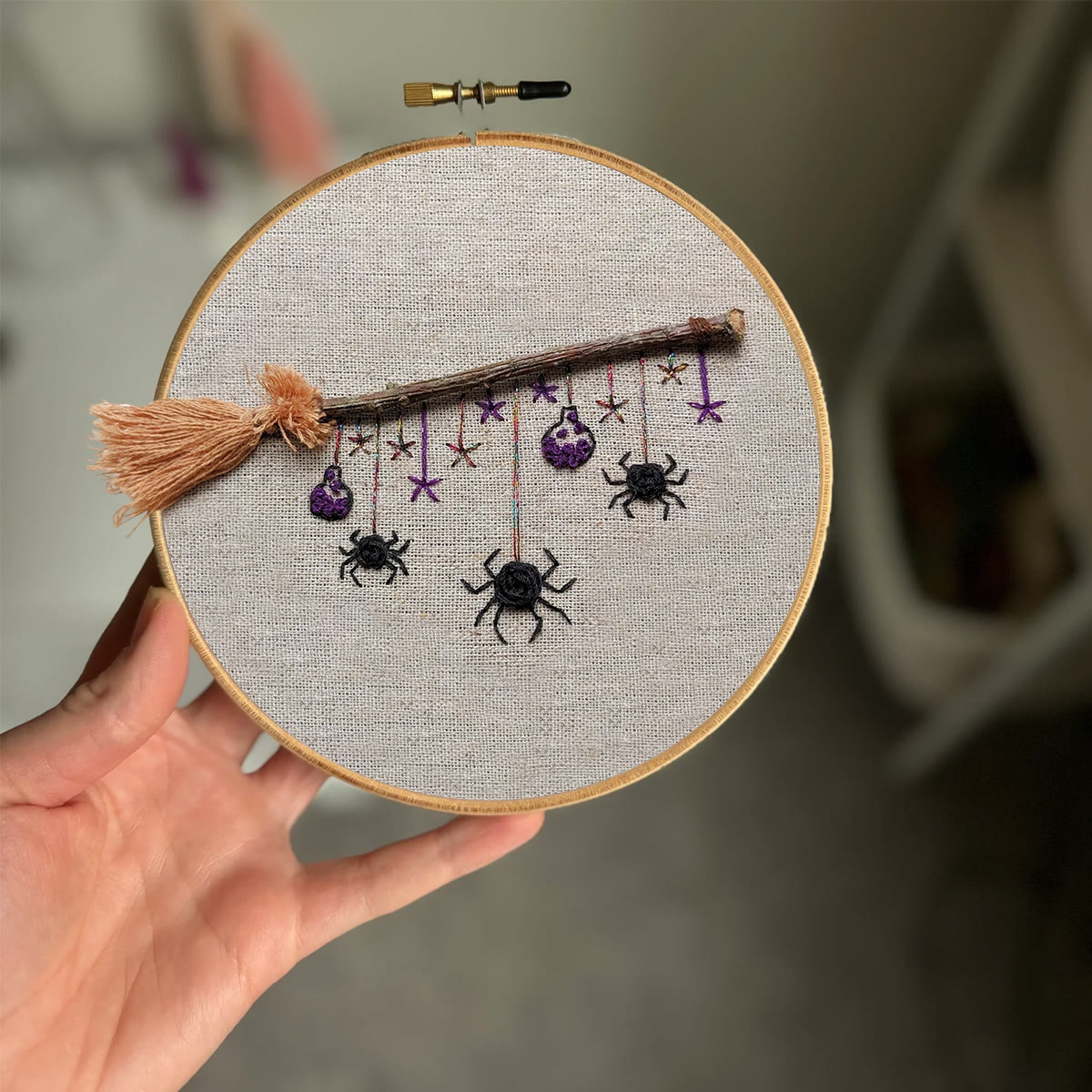 Rubbyoo Embroidery Kit - Halloween Spider | Creative Spooky Craft | Halloween Desk Decor - image 4